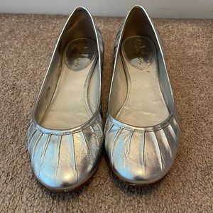 Silver Cole Haan Ballet Flats